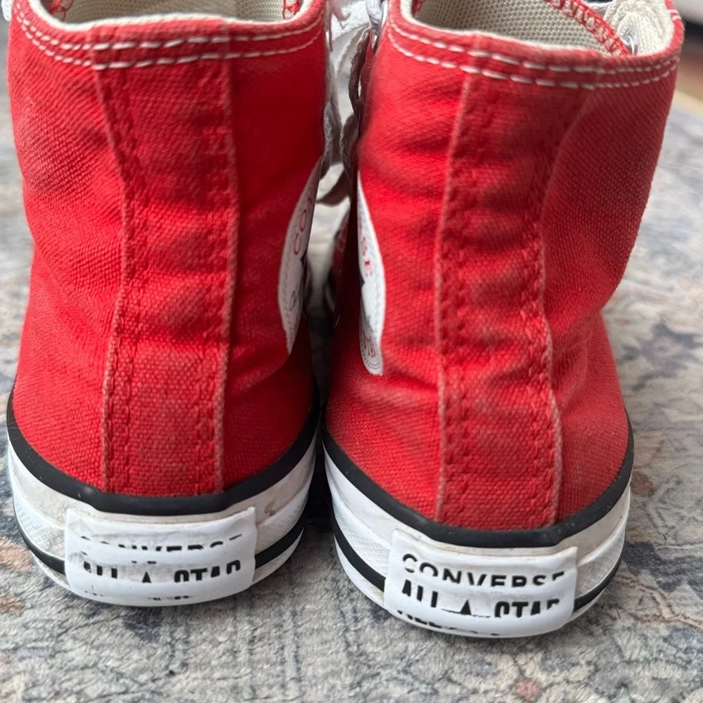 Converse Chuck Taylor All Star High Top Red Canvas Sneakers Youth Size 12